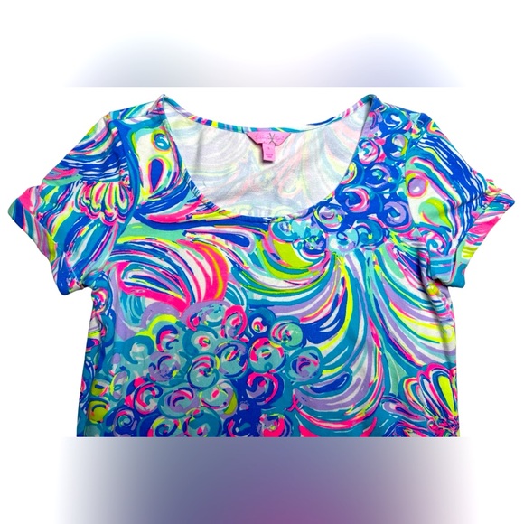 Lilly Pulitzer Tammy T Shirt Dress Multi Gillty Pleasure Swirl Womens Small - Picture 3 of 7